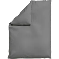 Schlafgut Bettdeckenbezug Knitted Jersey, Grau, 155x220 cm - Bettwäsche aus hochwertigem Jersey, atmungsaktiv und pflegeleicht. Mit Oeko-Tex® Zertifizierung für schadstoffgeprüfte Sicherheit – ideal für erholsamen Schlaf.