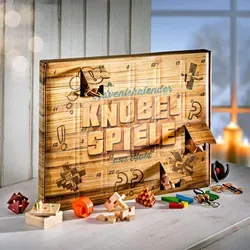 Adventskalender Holz Knobelspiele