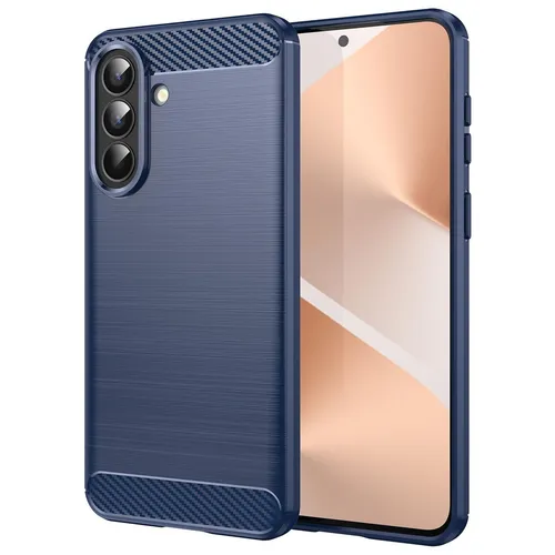 TPU Hülle für Samsung Galaxy A57 5G Carbon Fiber Design Textur Schutz Case Blau