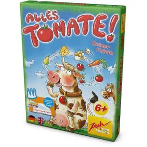 Zoch Kartenspiel Alles Tomate! für 2-8 Spieler - Gesellschaftsspiel ab 6 Jahren, fördert Gedächtnis und Konzentration mit ständig wechselnden Gegenständen auf dem Bauernhof. Spannender Spielreiz für die ganze Familie!