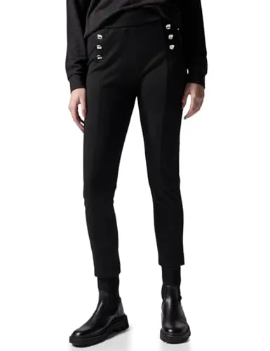 Street One Studio Hose mit Knopfdetails - Damen-Hosen, Skinny Fit High Waist mit stylishen Knopfdetails, ideal für einen trendigen Look und hohen Tragekomfort dank Viskosemix mit Stretch.