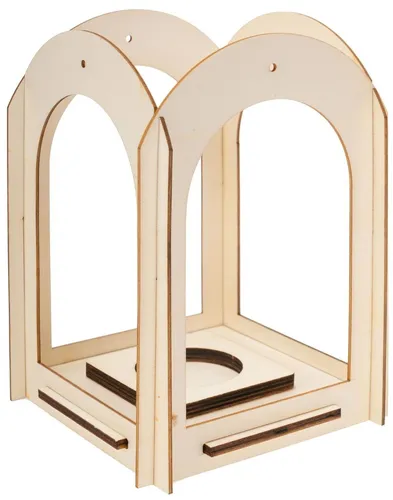 Bausatz Laterne zum Selbstgestalten - Kreativer Holz Lampion Bausatz für Kinder und Erwachsene, ideal für Gartenfeste und Feiern – fördert die Kreativität und sorgt für stimmungsvolle Beleuchtung.