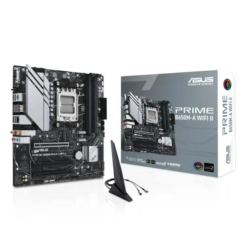 ASUS Prime B650M-A WIFI Gaming Mainboard - Micro-ATX für AMD Ryzen 7000, mit PCIe 5.0 und DDR5, optimiert für Gaming-Leistung und RGB-Synchronisation