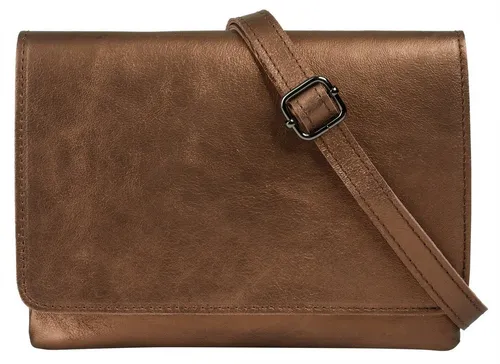 Umhängetasche CLUTY - Elegante Damenledertasche aus Italien - Handtaschen aus 100 % Rindleder, glänzend und leicht, ideal für besondere Anlässe oder den Alltag. Mit praktischem Magnetverschluss und verstellbarem Schultergurt.