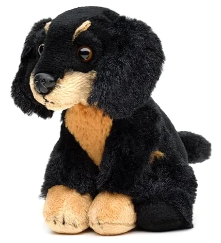 Uni-Toys - Dackel Plushie, sitzend - 13 cm (Höhe) - Plüsch-Hund - Plüschtier, Kuscheltier