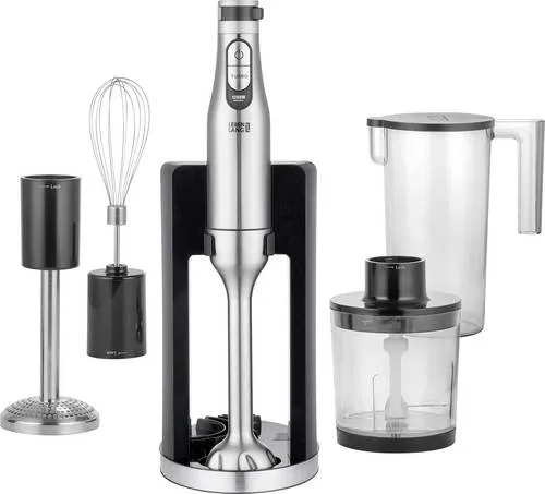 Lebenlang Stabmixer Premium Set aus Edelstahl - Stabmixer mit 1200 W Leistung, stufenlos verstellbar und inklusive vielseitiger Aufsätze. Ideal für alle Zubereitungen in der Küche, robust und langlebig.