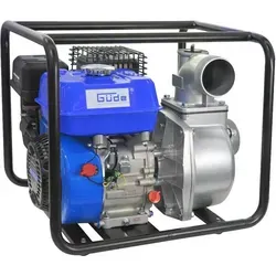 Güde Benzin Motorpumpe GMP 50.25 - Wasserpumpen für Schmutzwasser mit 3800 W Leistung, tragbar und ideal für schnelle Entwässerung bei Hochwasser oder Bauarbeiten.