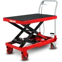 EBERTH Hydraulischer Scherenhubwagen SC3-HT500 - Hubwagen mit einer Traglast von 500 kg, ergonomisch und ideal für Werkstätten dank einfacher Handhabung und geräuscharmer Rollen.