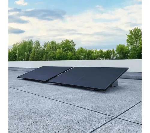 MyCarport Balkonkraftwerk 880+ Watt – Premium transparent Variante - Solaranlage mit 2 bifazialen Hochleistungsmodulen und WLAN Wechselrichter, ideal für Flachdächer oder Carports, jetzt mit 0 % MwSt.