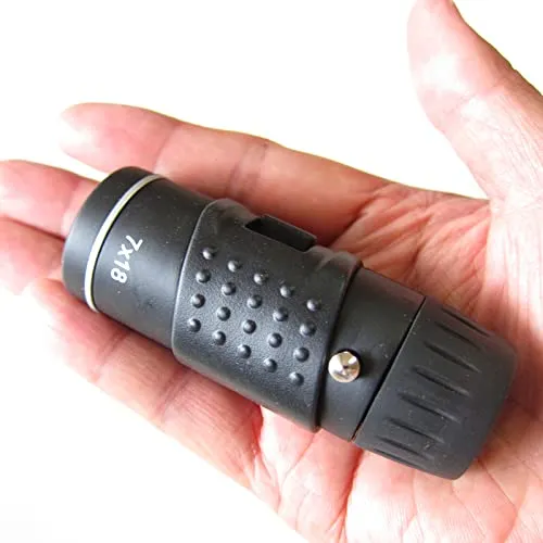 AniWorld Mini Fernrohr, Tiny Spektiv 7x18 HD Optical Monocular Tragbare Fokus Teleskop Klein Monokular Zoom 7X Bereich für Vogelbeobachtung Reise Jagd EDC Steckt