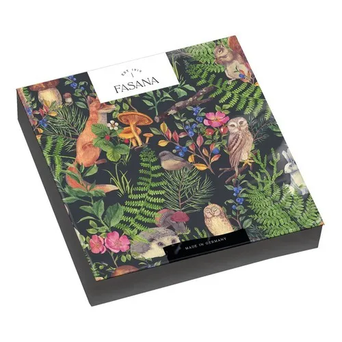 Servietten In the Forest Tiere des Waldes Fuchs Eule Pilze Besonders 33x33cm 20