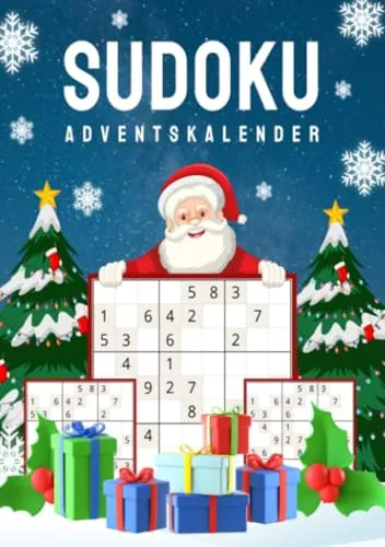 Sudoku Adventskalender 2024 - Der Sudoku Adventskalender 2024 bietet täglich 3 neue Rätsel für spannende Herausforderungen. Ideal für Senioren mit großer Schrift und Lösungen im Anhang – perfektes Weihnachtsgeschenk für Rätsel-Fans!