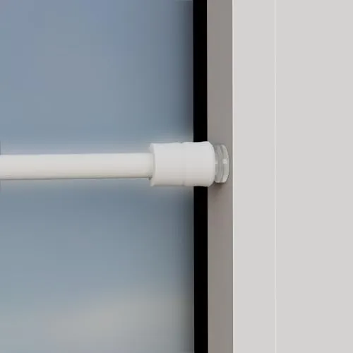 Tilldekor Klemmstange FLEX, ausdrehbare Gardinenstange, weiß, 80-120 cm, ohne Bohren oder Kleben
