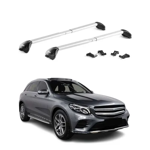 OMAC Dachträger Relingträger für Mercedes GLC X253 2015-2021 - Hochwertiger Aluminium-Dachgepäckträger, abnehmbar und wasserbeständig. Ideal für Fahrräder, Ski und Gepäck, mit einfachem Montage-Design für maximale Flexibilität auf Reisen.