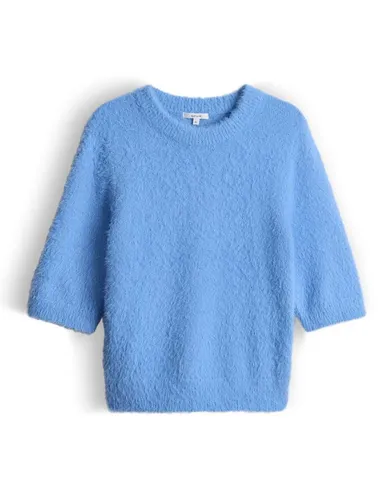 Puvet Pullover Blau 40 von OPUS - Stylischer Puvet Pullover von OPUS, ideal für kalte Tage. Der hochwertige Materialmix sorgt für ein weiches Tragegefühl und anhaltende Qualität. Perfekt für jeden Anlass!