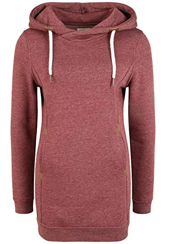 OXMO OXVicky Damen Sweat Hoodie – Bequemer Kapuzenpullover in Wine R Mel - Kuscheliger Sweat Hoodie mit Kordelzug und weichem Fleece-Innenfutter. Ideal für Alltag und Sport – ein vielseitiger Begleiter für jeden Anlass!