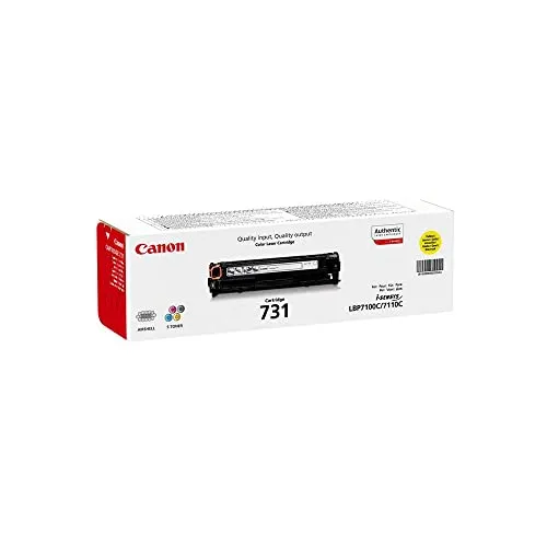 Canon 731 Y original Toner Amarillo für ISensys Laserdrucker, 242X543, Gelb, Standard