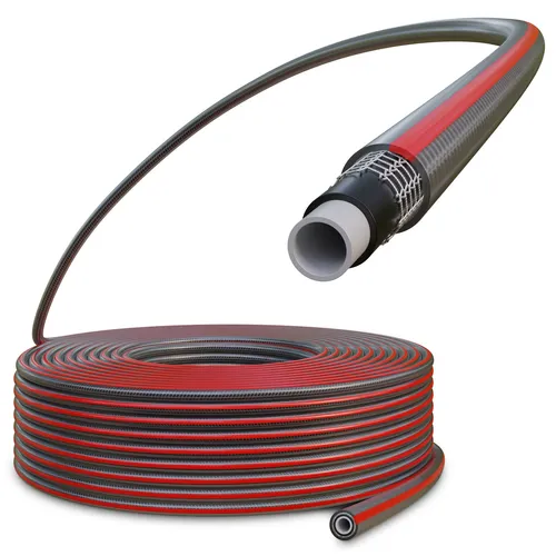 Poppstar PVC Gartenschlauch 50m, 12mm ID 17mm AD (1/2 Zoll), 4-lagig, max. 8 bar