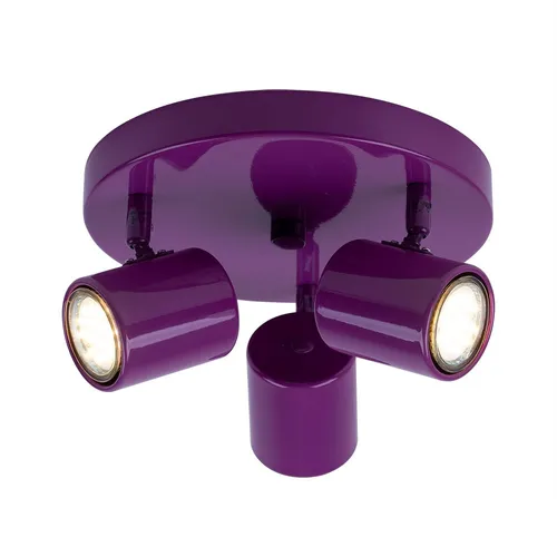Lila Deckenstrahler mit RGB Farbwechsler und Fernbedienung in lila von ETC Shop