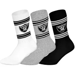 HUDDLE Freizeitsocken Las Vegas Raiders Crew (3-Paar) Casual Socken, Alltagssocken