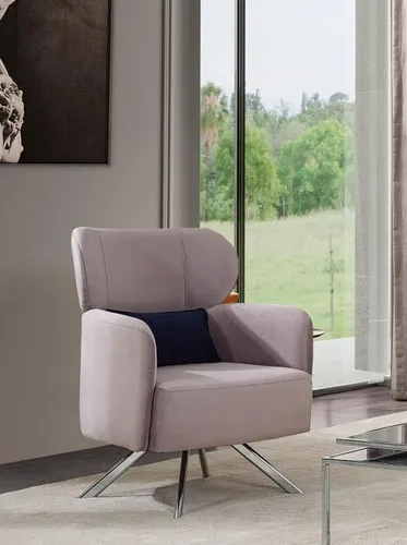 Moderne Ohrensessel im zeitgenössischen Design – Grau - Eleganter Ohrensessel mit komfortablem Sitz, ideal für Wohnräume oder Büros. Mit grauem Bezug und robustem Holzrahmen bietet er eine stilvolle Ergänzung für jedes Zimmer.