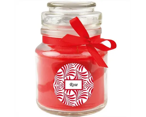 HS Candle Duftkerze (1-tlg), Kerze im Viereck-Glas, Motiv-Kerze mit ca. 50 Std. Brenndauer