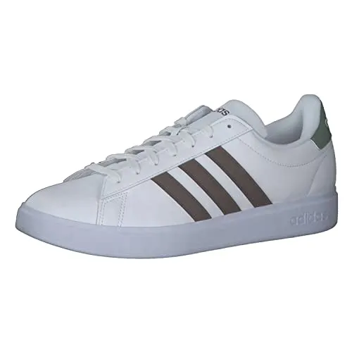 adidas Herren Grand Court 2.0 Sneaker, FTWR White Earth Strata Silver Green, 42 2/3 EU
