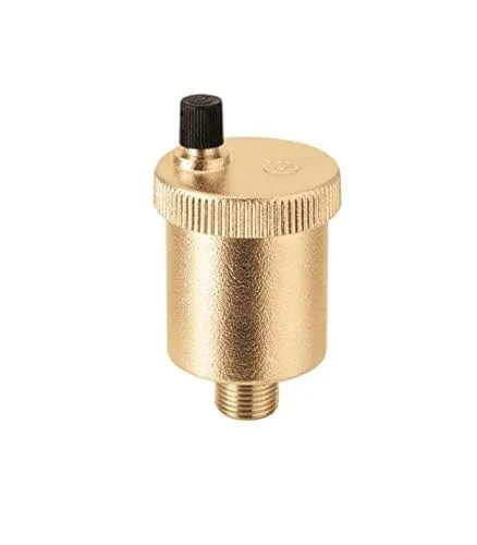 Caleffi 5020 Minical Mini-Entlüftungsventilator, mittelgroß, Messing, 3/8 Zoll