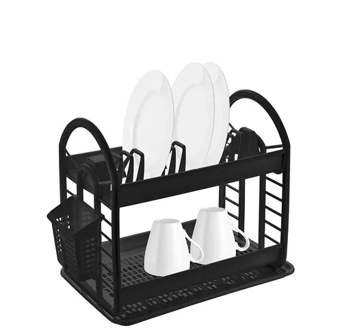 Michelino Abtropfgestell in Schwarz 46 x 37 x 9 cm in schwarz von Michelino