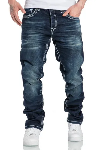 Amaci&Sons Stretch-Jeans Raleigh - Dunkelblau - Stretchjeans für Herren, perfekt für Business und Casual. Hoher Tragekomfort dank 98,5% Baumwolle und 1,5% Elasthan.