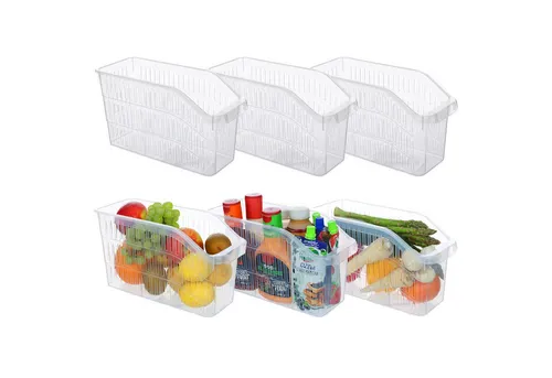astor24 Aufbewahrungsbox 3er Set Kühlschrank Organizer Aufbewahrungs Box Korb Kiste Vorratsbehä