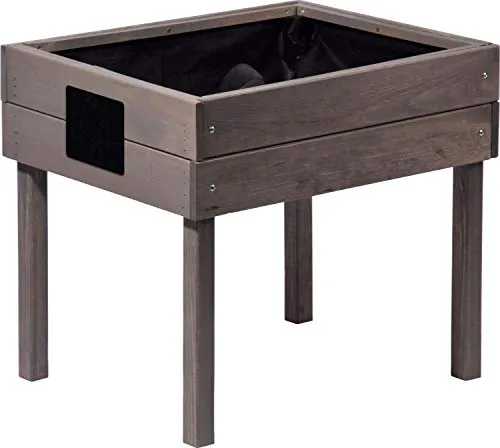 dobar® 58511FSC Kinderhochbeet mit Kreidetafel - Hochbeete-Kit für Kinder, aus wetterfestem Kiefernholz mit dekorativer Kreidetafel zum Beschriften, ideal für kleine Gärtner und einsteigerfreundlich.