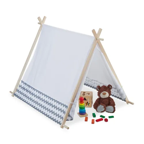 Tipi Zelt für Kinder - Tippi Spielzelt im Indianer-Stil - Kreatives Spielzelt für Kinder, 120 cm lang und 92 cm hoch, fördert die Fantasie und sorgt für stundenlangen Spielspaß.