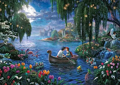 Schmidt Spiele 57370 Thomas Kinkade, Disney, The Little Mermaid and Prince Eric, 1000 Teile Puzzle