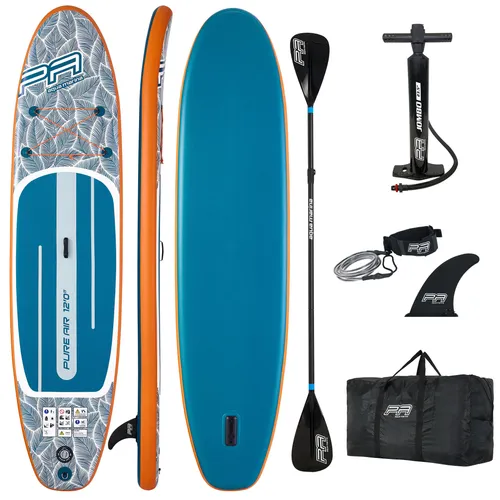 Aqua Marina Pure Air Coast 12'0 SUP Board – Aufblasbares Stand Up Paddle Komplettset - Entdecken Sie das Aqua Marina Pure Air Coast 12'0 SUP Board: leicht, stabil und ideal für Anfänger und Fortgeschrittene. Mit nur 9,5 kg und einer Tragkraft von bis zu 170 kg perfekt für aufregende Paddeltouren auf Seen und Flüssen.