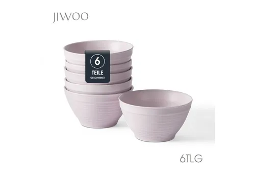 JIWOO Müslischale 6er Ø11,8cm, Frühstückschalen Eisschale Dessertschalen Schale, Keramik, (Schaleset, 6-tlg), Porzellan Hochwertiges Schalen Lila Mikrowellenofen Spülmaschine