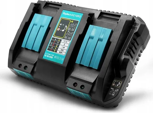Doppel-Ladegerät PowerFix DC18RD – 18V Li-Ion | 4A Schnellladung mit LED Anzeige