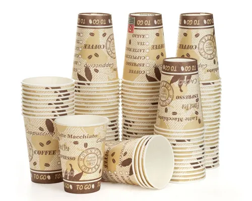 OCTOPUS Einwegbecher 100x Trinkbecher, Coffee to go, Kaffeebecher mit 180ml Füllvolumen, 100-tlg., Pappe