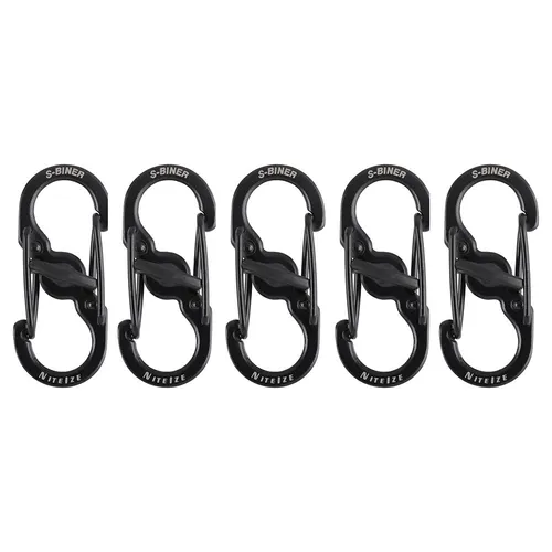 Nite Ize - Karabiner S-Biner MicroLock - 5 Stk. - Stahl - Schwarz