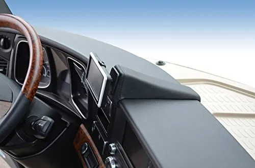 KUDA Navigationshalterung Kunstleder schwarz kompatibel mit Mercedes Benz Actros MP4 ab 2011, Arocs ab 2013, Antos ab 2012