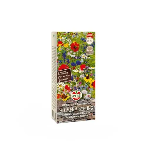 Sperli Blumensamen-Mischung SPERLI's Wildblumenzauber 88534 - für naturnahe Flächen - kraftvolle Pflanzen- Wildblumensamen, Blumenwiese Samen, Saatgut