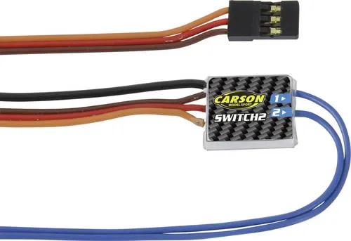 Carson Modellsport Reflex 6/14 Ch Switch 2 - Flexibel und vielseitig - Stecker, Schalter & Kabel - Ideal für den Einsatz in Modellbauprojekten mit 6 oder 14 Kanälen für maximale Anpassungsfähigkeit.