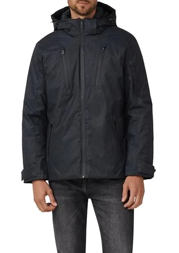 S. Oliver Outdoor-Jacke dark blue 3XL - Funktionsjacken: Wattierte Jacke mit fixierter Kapuze, ideal für Outdoor-Abenteuer, schützt vor Wind und Nässe, praktische Taschen und modernes Design.