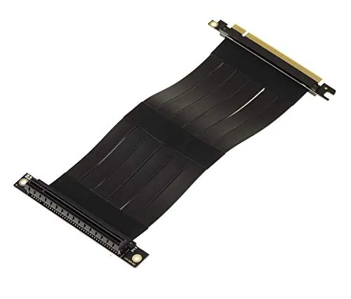 KALEA-INFORMATIQUE Riser-Erweiterungsmatte für PCI Express x16-Anschluss zu PCIe x16-Anschluss mit PCIe 3.0-kompatiblen, geschirmten, flexiblen Abdeckungen. Gesamtlänge 23cm, Winkel 90 Grad.