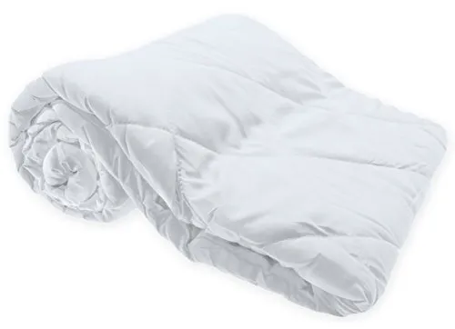 Haus und Deko Leichtsteppbett Decke Klimafaser 135x200 cm antiallergisch Bettdecke Steppbett #1528 (weiß)