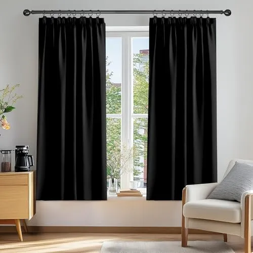 Vorhänge & Gardinen Schwarz von Deconovo