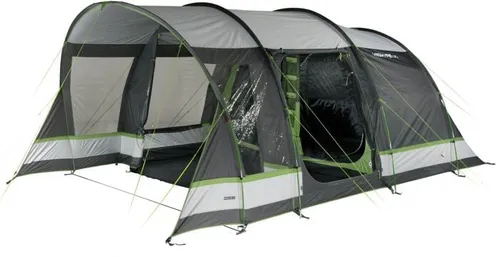 HIGH PEAK Familienzelt Garda 4.0 - Geräumiges 4-Personen Tunnelzelt mit fest eingenähtem Boden, 2 Eingängen und 2,0 m Stehhöhe, ideal für entspannte Campingausflüge.
