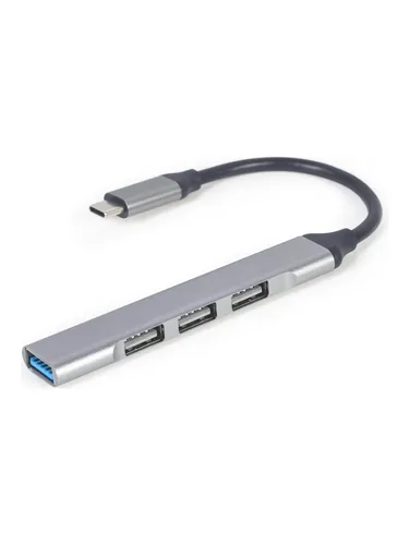 Gembird - hub - USB Type-C silver - 4 ports USB-Hubs - 4 - silber