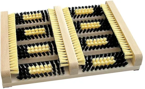 Schmitt Schuhbedarf Schuhabtropfschale (1-tlg) – Fußabtreter für saubere Schuhe - Ideal für Profilsohlen. Robuste Holz-Ausführung mit rutschfester Unterseite. Entfernt Schmutz von Sohlen und Schuhrändern effektiv, damit Ihr Zuhause sauber bleibt.