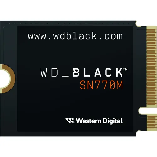 WD Black SN770M 500GB M.2 SSD - Festplatte mit PCIe 4.0 x4 Schnittstelle für blitzschnelle Datenübertragungen, ideal für Gamer und kreative Profis.